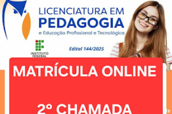 POLO UAB - MATRÍCULA  até 08/08/2025 Licenciatura em PEDAGOGIA EPT EAD EAD IFSULDEMINAS 